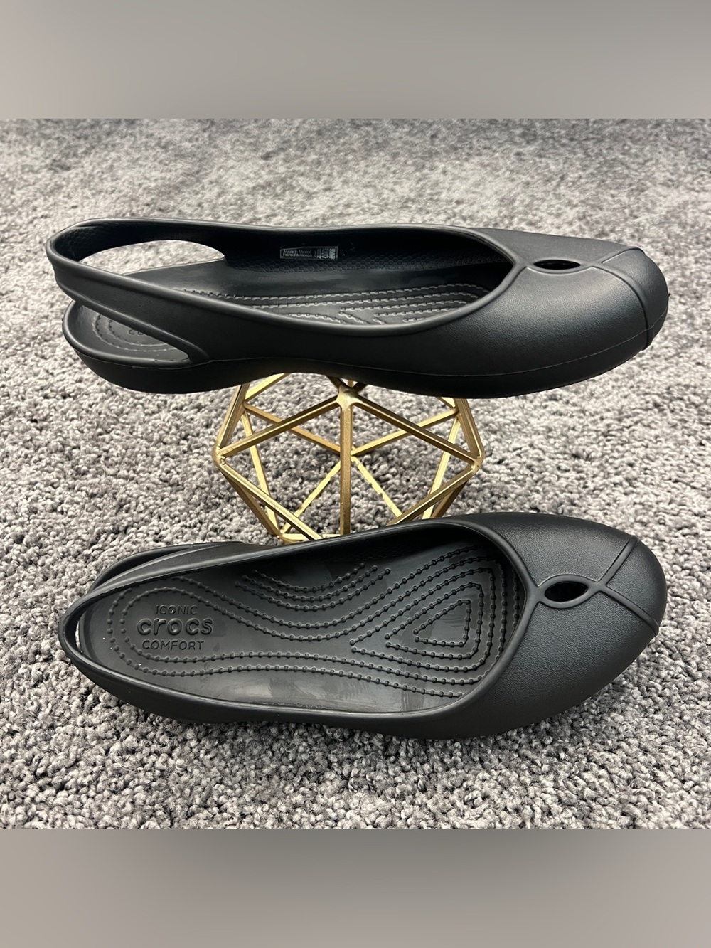 Crocs Olivia ii Flats Women’s Size 7 Black Ballet Slingback Comfort Lightweight